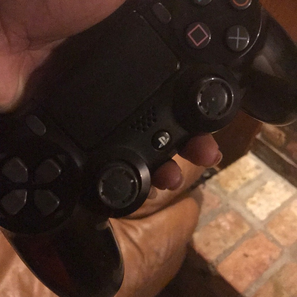 Black PS4 controller